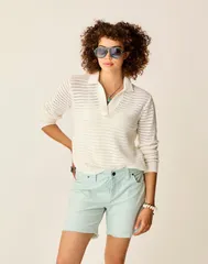 カーブデザイン レディース アウター パーカー・スウェット ポロシャツ セーター Carve Designs Morgan Polo Sweater Cloud