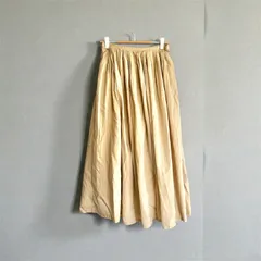 tukuroi bySUNVALLEY ツクロイバイサンバレー　フレアスカート　古着　無地　ナチュラル　ロング丈　Mサイズ（I）のサムネイル