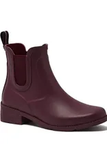 ランズエンド レディース シューズ ブーツ・レインブーツ チェルシー Lands End Rubber Chelsea Rain Boots Royal Burgundy バーガンディのサムネイル