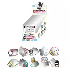 【 韓国限定 】SANRIO ランダムミラーステッカー シール 鏡 サンリオ ハローキティ キキララ シナモン クロミ マイメロディ ポチャッコ ポムポムプリン けろけろけろっぴ ハンギョドン バッドばつ丸 韓国代行 韓国購入 日本未入荷 日本未発売 入手困難