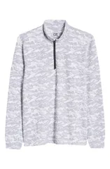 カッターアンドバック メンズ アウター パーカー・スウェット ハーフジップ Cutter Buck Traverse Camo Quarter Zipullover Charcoal チャコールのサムネイル