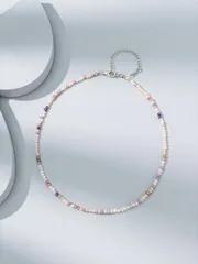 ジュエリー レディース ネックレス 1個 ミックスカラー クリスタルビーズネックレス (ランダムビーズ)