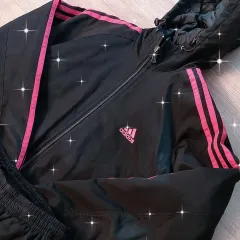 (セット) レアカラー 地雷系 ヴィンテージ adidas アディダス トレーナー フード ジップアップ トラック セット