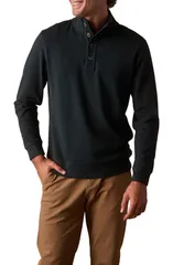 ノーマルブランド メンズ アウター パーカー・スウェット モックネック The Normal Brand Puremeso Mock Neck Top Emerald エメラルド