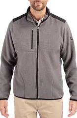 カッターアンドバック メンズ アウター ジャケット・ブルゾン フリース Cutter Buck Cascade Fleece Jacket Elemental Grey Black ブラックのサムネイル