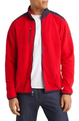 カッターアンドバック メンズ アウター ジャケット・ブルゾン フリース Cutter Buck Cascade Fleece Jacket Red Navy Blue ネイビー