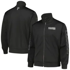 プレジャーズ メンズ アウター ジャケット・ブルゾン Mens PLEASURES Black Pittsburgh Pirates Pitcher FullZip Track Jacket Blacのサムネイル