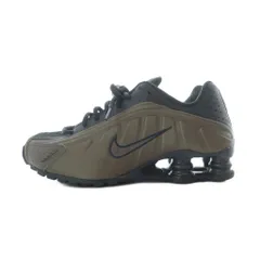 ナイキ NIKE SHOX R4 スニーカー 24cm オリーブカーキ 茶色 ブラウン AR3565-007 /RI ■OS