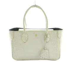 ADMJ アクセソワ Accessoires De Mademoiselle ハンドバッグ レザー クロコ型押し 白 /MI ■OS