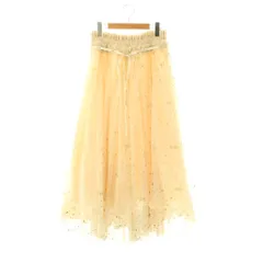 スナイデル SNIDEL × チャコット Chacott 25AW チュールスカート ロング 1 アイボリー ゴールド色 /DO ■OS