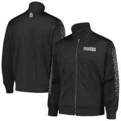 プレジャーズ メンズ アウター ジャケット・ブルゾン Mens PLEASURES Black St Louis Cardinals Pitcher FullZip Track Jacket Blacのサムネイル