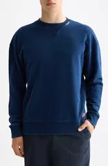 スコッチアンドソーダ メンズ アウター パーカー・スウェット クルーネック シャツ コットン Scotch Soda Indigo Cotton Crewneck Sweatshirt Indigoのサムネイル