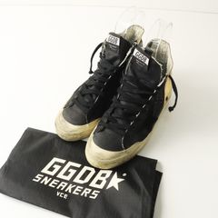 ゴールデングース GOLDEN GOOSE RECORDS 加工 ハイカット スニーカー 35■ブラックゴールド 靴 シューズ 約 22.0〜22.5cm【2400014790320】