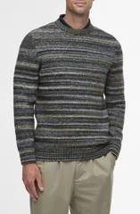 バブアー メンズ アウター パーカー・スウェット クルーネック セーター Barbour Pateley Crewneck Sweater Inky Marl マールのサムネイル