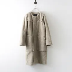 トゥモローランド TOMORROWLAND マカフィー MACPHEE  リングボア ノーカラーコート 36■オフホワイト 羽織り アウター【2400014832389】