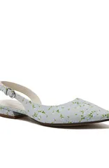 ランズエンド レディース シューズ ヒール レザー Lands End Leather Slingback Low Heels Pale Gray Floral グレーのサムネイル
