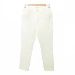 ビースリー B3 B-Three パンツ スラックス ストレート ウエストゴム 無地 薄手 38 約XLサイズ 白 ホワイト ORG