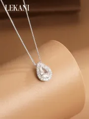 ジュエリー レディース ネックレス 1個 S925 純銀ネックレス、シンプルなティアドロップ型ペンダントネックレス、エレガントなデザイン、ガールフレンドやベストフレンドへのおしゃれなギフト、デイリーウェアに最適な繊
