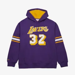 ミッチェルネス メンズ アウター パーカー・スウェット Mens Mitchell Ness Magic Johnson Purple Los Angeles Lakers Name Number Hのサムネイル