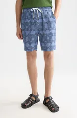 スコッチアンドソーダ メンズ ボトムス ハーフパンツ・ショーツ プリント ショートパンツ Scotch Soda Fave Print Drawstring Bermuda Shorts Horsesのサムネイル