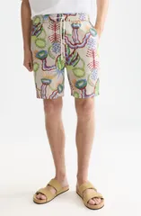 スコッチアンドソーダ メンズ ボトムス ハーフパンツ・ショーツ リラックスフィット ショートパンツ Scotch Soda Relaxed Fit Bermuda Shorts Desert Florのサムネイル