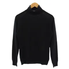ジョンスメドレー JOHN SMEDLEY ニット セーター 長袖 タートルネック 薄手 ウール L 黒 /BM