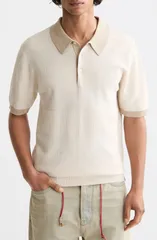 スコッチアンドソーダ メンズ トップス ポロシャツ コットン Scotch Soda Texture Cotton Polo Eggnogのサムネイル