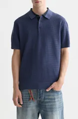 スコッチアンドソーダ メンズ トップス ポロシャツ Scotch Soda Structured Relaxed Poloceanのサムネイル