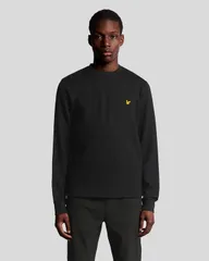 ライルアンドスコット メンズ アウター パーカー・スウェット クルーネック フリース Lyle Scott Crew Neck Long Sleeve Fly Fleece Jet Black ブラック