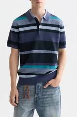 スコッチアンドソーダ メンズ トップス ポロシャツ Scotch Soda Stripe Textured Poloceana Stripes ストライプのサムネイル