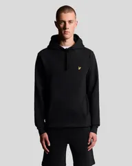 ライルアンドスコット メンズ アウター パーカー・スウェット Lyle Scott Long Sleeve Pull Over Hoodie Jet Black ブラック