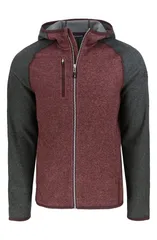 カッターアンドバック メンズ アウター パーカー・スウェット フーデッドジャケット Cutter Buck Mainsail Full Zip Hooded Jacket BordeauxCharcoのサムネイル
