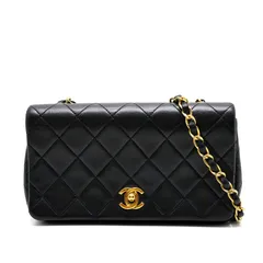 【楠本質店/元住吉】シャネル/CHANEL　チェーンショルダー　ミニマトラッセ　ターンロック　ブラック　ゴールド金具　ギャランティカード付【中古】