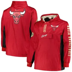 ミッチェルネス メンズ アウター ジャケット・ブルゾン トール パーカー Mens Mitchell Ness Red Chicago Bulls Big Tall Hardwood Classics Team OG 20 Anorak Hoodie Quar