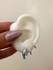 ジュエリー レディース イヤーアクセサリー セット ' 6個入り ファッション ステンレススチール ゴールドメッキ 2.5mm と 5mm 厚さ 小さな丸型ピアス レディース メンズ イヤーカフ ギフト