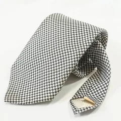 Christian Dior Monsieur ディオール ネクタイ 千鳥柄 千鳥格子 モノトーン ホワイト ブラック ヴィンテージ USA製 イタリア生地 8.5cm メンズ ビジネス フォーマル スーツ 結婚式 冠婚葬祭 レトロ 高級 紳士 小物