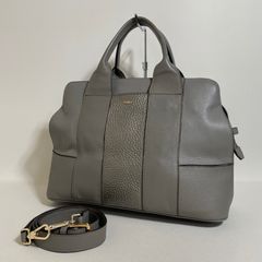 良品 COACH ラージ ダービー メタリック レザー トートバッグ h116