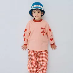 《新品》ハートデザイン長袖Tシャツ 120㎝ p.premier 子供服 長袖 P106016
