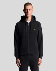 ライルアンドスコット メンズ アウター パーカー・スウェット フルジップ Lyle Scott Zip Throughoodie Jet Black ブラック