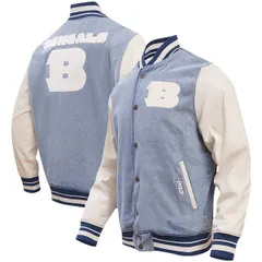 プロスタンダード メンズ ボトムス デニムパンツ ジャケット Mens Pro Standardenim Cincinnati Bengals Varsity Blues FullSnap Varsity Jacket Denim デニム