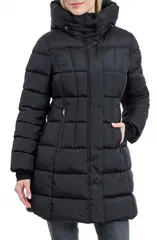 ロンドンフォグ レディース アウター ジャケット・ブルゾン コート London Fog Fitted Puffer Coat Black ブラックのサムネイル