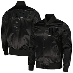 プロスタンダード メンズ アウター ジャケット・ブルゾン Mens Pro Standard Joe Burrow Black Cincinnati Bengals Player FullSnap Jacket Black ブラック