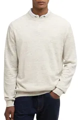 バブアー メンズ アウター パーカー・スウェット クルーネック セーター リネン Barbour Flaxby Linen Blend Crewneck Sweater Neutralのサムネイル
