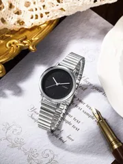 腕時計 レディース クォーツ 1個 レディース ラウンドダイヤル 合金ストラップ カジュアル ヴィンテージ クォーツ腕時計 レディースパーティー、休日、誕生日に着用、または姉妹として、女性への最高のギフトに最適 (