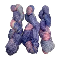 Lovep.c(ラブピーシー) ソックヤーン 毛糸 靴下用 編み物 マフラー あみぐるみ 手芸 かぎ編み ハンドメイド とじ編み 手編み ウール ソックスヤーン 270m ３個セット ブルー&ピンク [Blue×Pink]