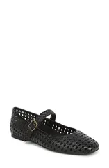 バイオニック レディース シューズ パンプス Vionic Alameda Woven Mary Jane Flat Black ブラック