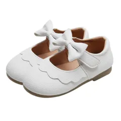 [DeerLuxe] ベビー リボンシューズ フォーマル 靴 女の子 11.5cm-13.0cm (B.ホワイト, 日本の靴のサイズ寸法, ベビー, 数値, 11.5 cm) [B.ホワイト] [11.5 cm]