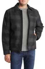 ペンドルトン メンズ アウター ジャケット・ブルゾン ウール Pendleton Ombr Plaid Wool Blend Jacket Black Charcoal Ombre ブラックのサムネイル
