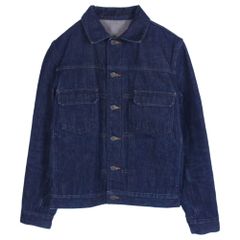 【激渋】KUON デニムジャケット Levis 2ndタイプ 月桂樹ボタン 激レア美品！ インディゴ デニムジャケット 2nd 赤耳 月桂樹ボタン 革
