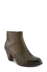 スプリングステップ レディース シューズ ブーツ・レインブーツ キャップ LArtiste by Spring Step Niobe Cap Toe Bootie Olive Multi オリーブ